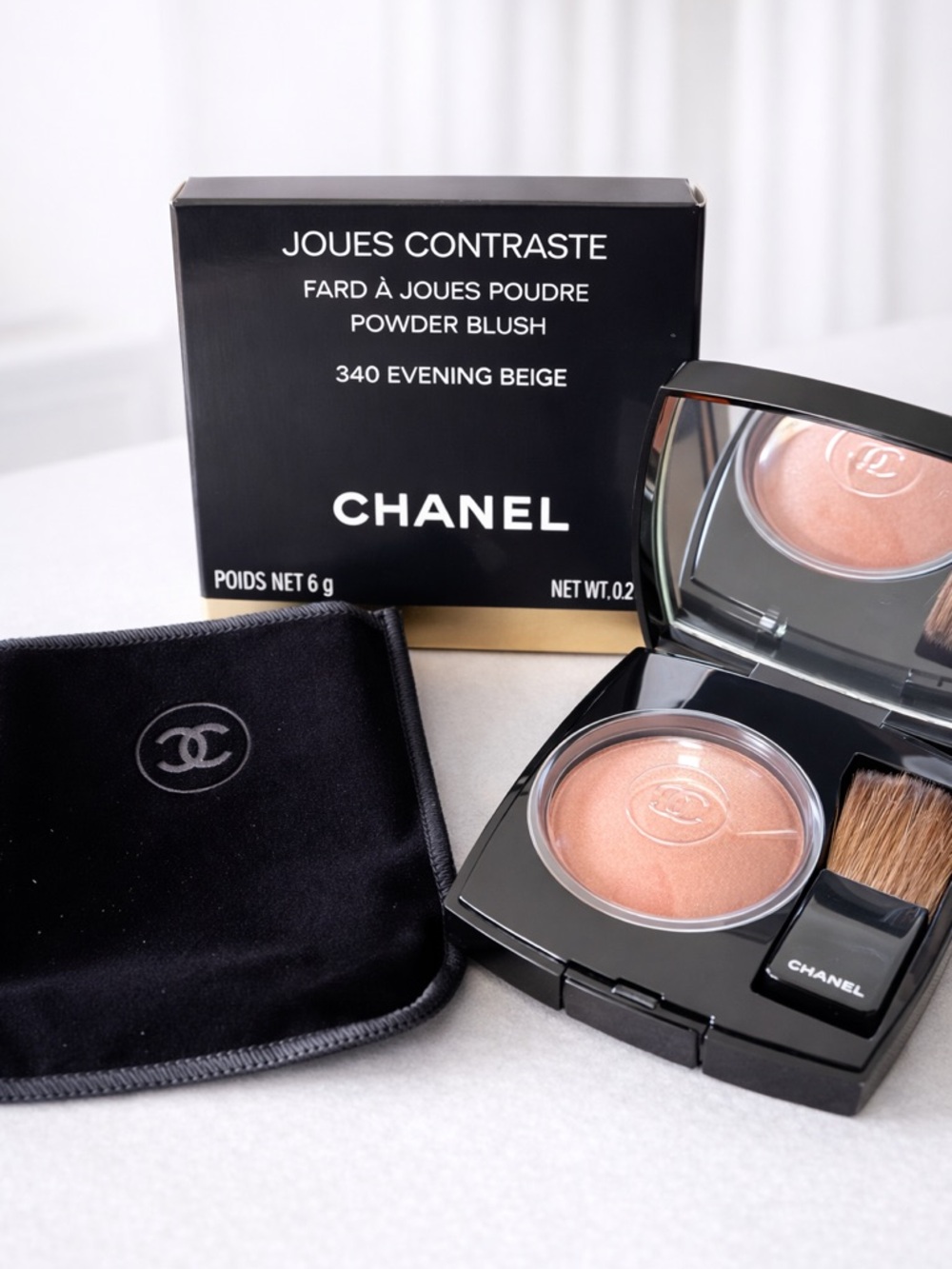 CHANEL Joues Contraste Powder Blush 340 Evening Beige